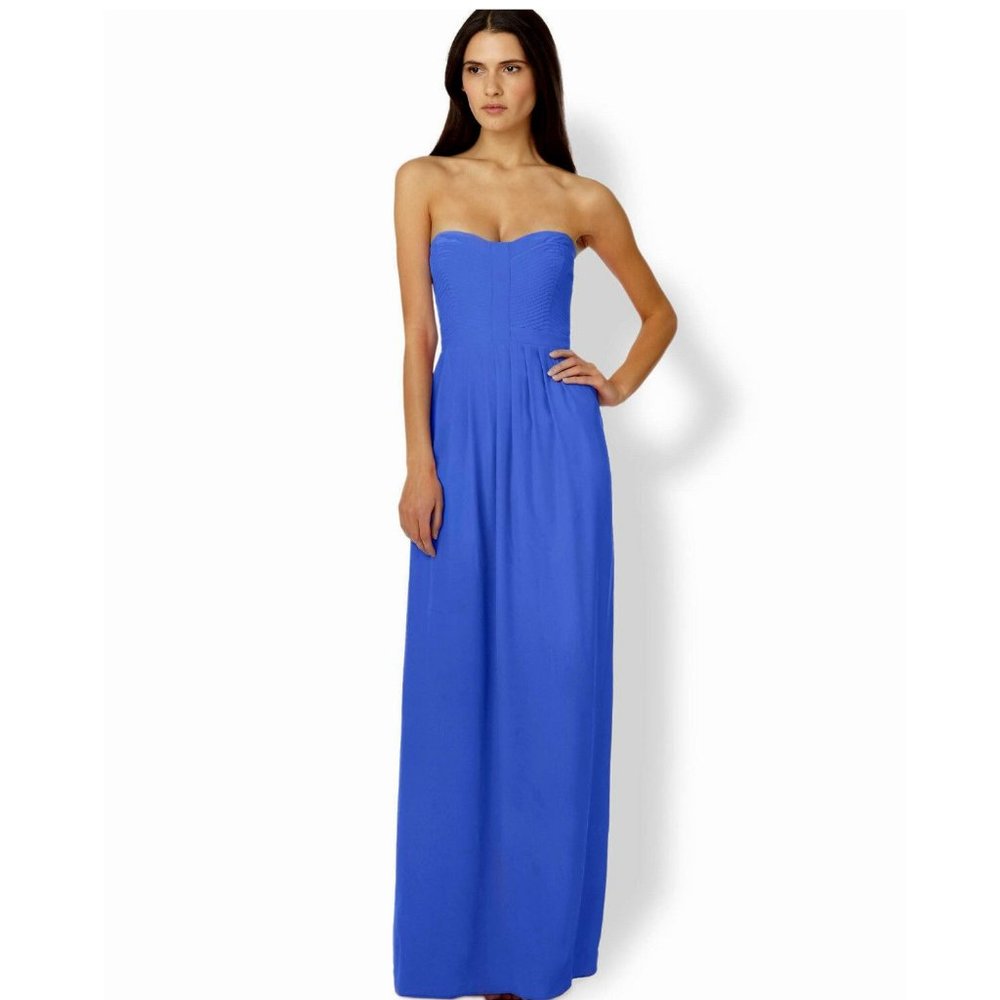 Parker 'Bayou' Strapless Silk Maxi Dress-Size Small